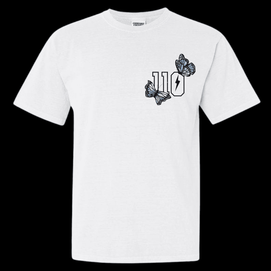 T-shirt Homme So Fly Tee - Imprimé Papillon Devant - 100% Coton - Coupe Régulière - Blanc, Taille L - Streetwear Décontracté